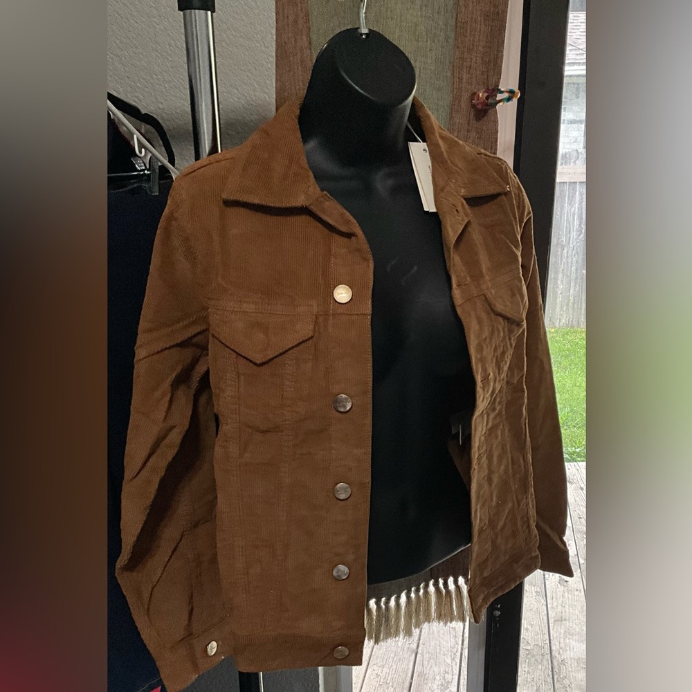 #114 NWT Warp + Weft  Corduroy Jacket